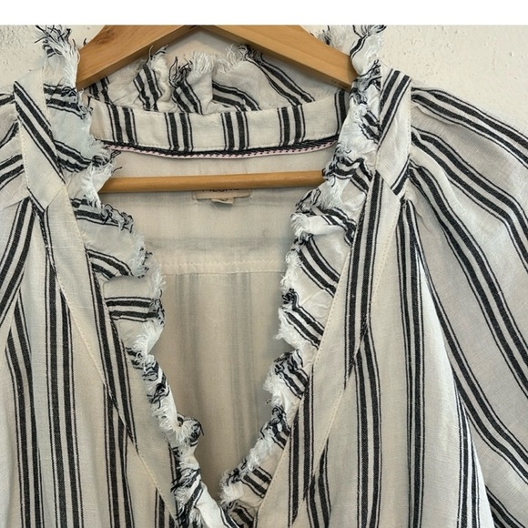 Pilcro Black and White Striped Midi Dress - Picture 6 of 13